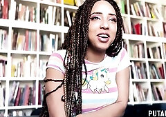 PutaLocura - The nice-looking mulatto Luna Blackx milks Torbe after a excited interview