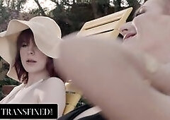 Ella Hollywood & Shiri Allwood Seduce Their Masseuse With Their Trans Cocks!