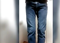 Male pissing his jeans!