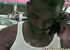 Hot Black Gay Gangsta do Anal Fucking Outdoor