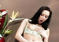 Flipping her over, that guy gives her an anal pounding as this babe gasps and fingers her clitoris, and...