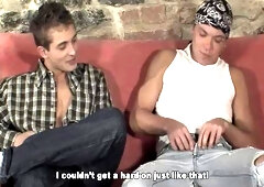 Two Guys with Big Cocks on Display