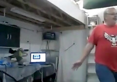 Dancing Daddy Bear Flashes His Big Cock on Webcam234
