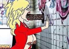 40-Year-Old White Wife Tastes Large Ebony Ramrod. Cheating Wife. Cuckold Spouse. Toon