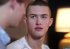 Hot twins flip flop and facial cum