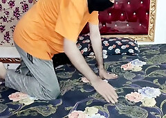Oiled Arab man receives anal from Pakistani masseur after full-body massage