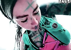 Outdoor MOUNTAINSIDE ardent bang and FACIAL spunk flow