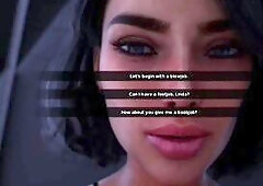 Lady with large bazookas and large butt lastly screws her crush - gameplay part two