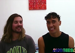 Billy Feasted On Kalebs Xl Cock And Slides His Starved Hole