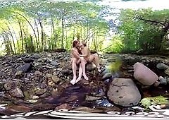 Yanks Amateurs Ana Molly And Belle Having Lesbian Fun Outdoors