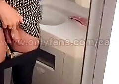 Cute shemale pissing and cumming