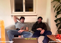Straight Friend Helps Gay Bro Jerking Of