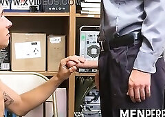 Loss Prevention Officer the Perp to His Office for Punishment - Menperps