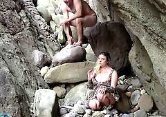 Cave woman comes for sex and gets banged in all her holes