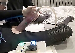 Manmeat pump action with a vacuum penis pumping machine for massive cocks