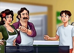 Sexy redhead stepmom gives a handjob in missionary style