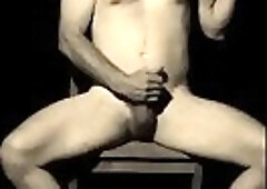 Dude In Scary Mask Masturbating