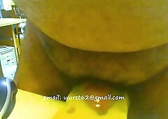 Depraved Amateur Rubbing His Dick Against Cheese