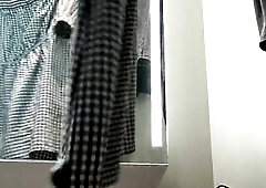 Public masturbation in changing room, amateur, homemade, masturbation, large booty, jizz flow, fetish, large boobs, brunette hair, teens, Public mastu