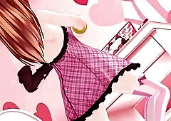 Futanari cartoon webcam show that ends up with a spunk