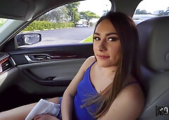 Cute Leggy Waitress Mackenzie Mace Gets Fucked In The Car