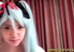 asian teenager 18+ rams a nubian rod as Hatsune Miku