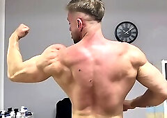 Cocky Blonde Muscle Hunks Gives You a Private Flex Show