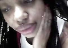 See this marvelous ebony whore with large breasts and a alluring Brown bubble ass, sucking and jerking off a strong dick and getting her taut cunt pou