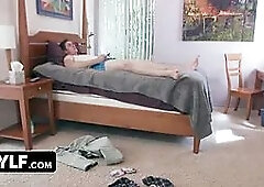 Mylf - curvaceous blonde cougar caught fingering by lucky stud & gets her labia plowed instead