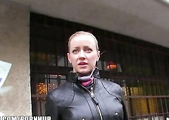 Golden-haired angel with large-breasts is picked up & paid for anonymous sex