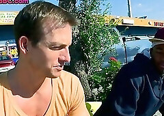 Picked up Black bottom gets fucked by white top for money