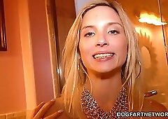 Bald, black man got a nice blowjob from a sweet blonde, Piper Perri, before he fucked her