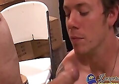 Handsome Felix West interviews newcomer Oliver Vegas before stuffing his ass with cock