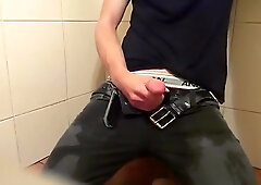 Pissing and playing with my toy: