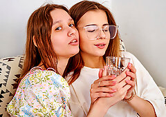 These lovely teens with tight pussies are madly in love