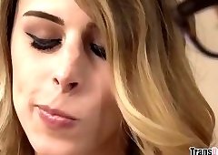 TS Cheerleader Casey Kisses Gets Fucked by her Tutor