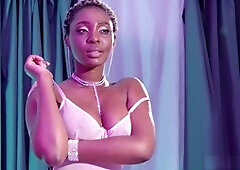 Cock sucking, huge-titted, ebony