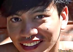 Gay asian does nude yoga