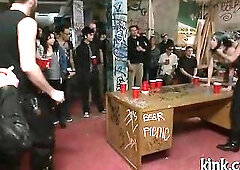 Whore submits her sexy cunt completely during a group torture