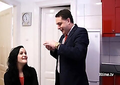 Dipre And The Hot Brunette In Red Who Loves To Suck Lollipop And Hard Cock - Andrea Dipre And Dolly Diore