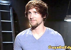 Edging domination & submission slave roped up for dickblowing