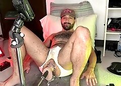 Gay briefs, anal masturbation