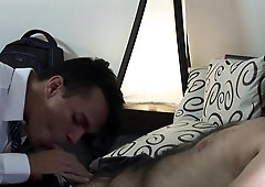 Bareback Me Daddy - Hairy Ramiro impressed by uncut cock daddy