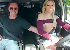 Quick sex with a big-bottomed Abella Danger in the old van