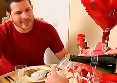 Jock analpounded after romantic dinner