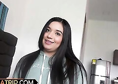 Sexy Latina drank large penis and got banged so hard