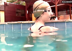 Young Babe Emie Amfibia Gets Orgasms In The Swimming Pool