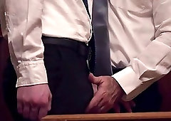 Horny priest teaches a young boy how to receive a dick