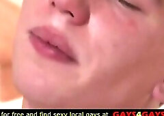 Two student gays in hardcore action