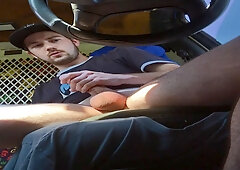 Jerking Off and Spunking in Van at Parking Plenty of - Agony Gush